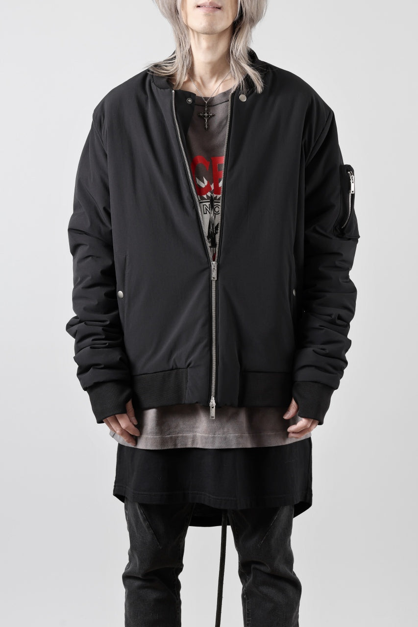 画像をギャラリービューアに読み込む, thom/krom MA-1 JACKET / ELASTIC NYLON + WARM PADDED (BLACK)