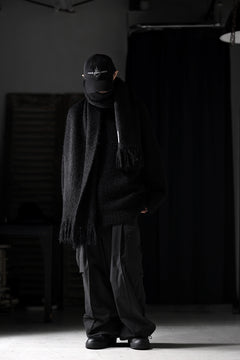 画像をギャラリービューアに読み込む, th products Inflated Scarf / 1/4.5 kasuri loop knit (black)