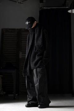 画像をギャラリービューアに読み込む, TARO HORIUCHI / th products Inflated Oversized Crew / 1/4.5 kasuri loop knit (black)