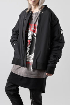 画像をギャラリービューアに読み込む, thom/krom MA-1 JACKET / ELASTIC NYLON + WARM PADDED (BLACK)