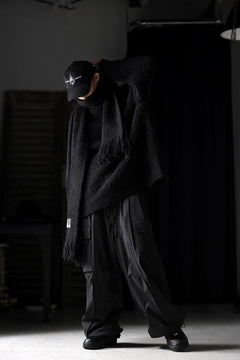 画像をギャラリービューアに読み込む, TARO HORIUCHI / th products Inflated Oversized Crew / 1/4.5 kasuri loop knit (black)