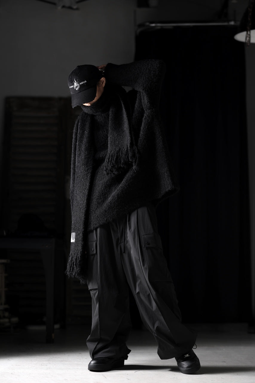 画像をギャラリービューアに読み込む, TARO HORIUCHI / th products Inflated Scarf / 1/4.5 kasuri loop knit (black)