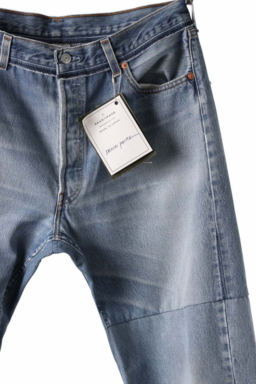 画像をギャラリービューアに読み込む, READYMADE WIDE FLARE DENIM PANTS / (BLUE #A)