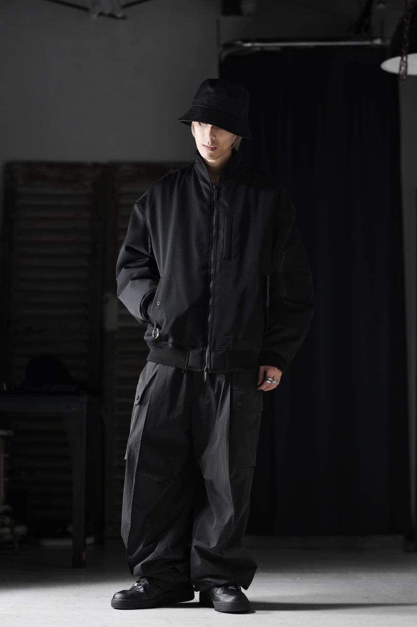 画像をギャラリービューアに読み込む, th products 3D Collar MA-1 / wool gabardine (black)