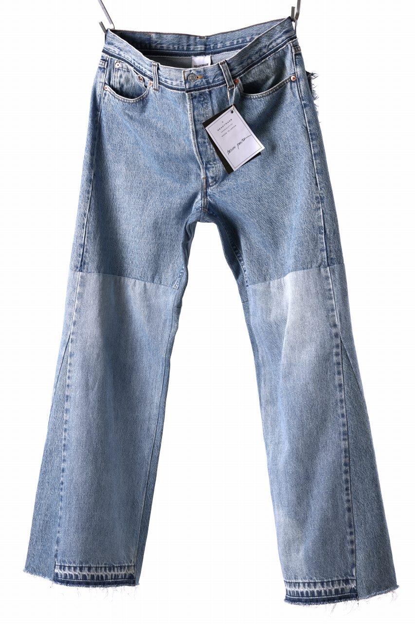 画像をギャラリービューアに読み込む, READYMADE WIDE FLARE DENIM PANTS / (BLUE #B)