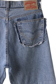 画像をギャラリービューアに読み込む, READYMADE WIDE FLARE DENIM PANTS / (BLUE #B)