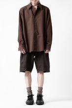 画像をギャラリービューアに読み込む, COLINA TUCK SHORTS / SAFILIN LINEN HERRINGBONE (BROWN)