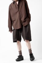 画像をギャラリービューアに読み込む, COLINA TUCK SHORTS / SAFILIN LINEN HERRINGBONE (BROWN)