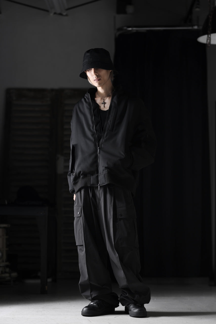 画像をギャラリービューアに読み込む, th products 3D Collar MA-1 / wool gabardine (black)