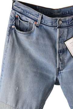 画像をギャラリービューアに読み込む, READYMADE WIDE FLARE DENIM PANTS / (BLUE #D)