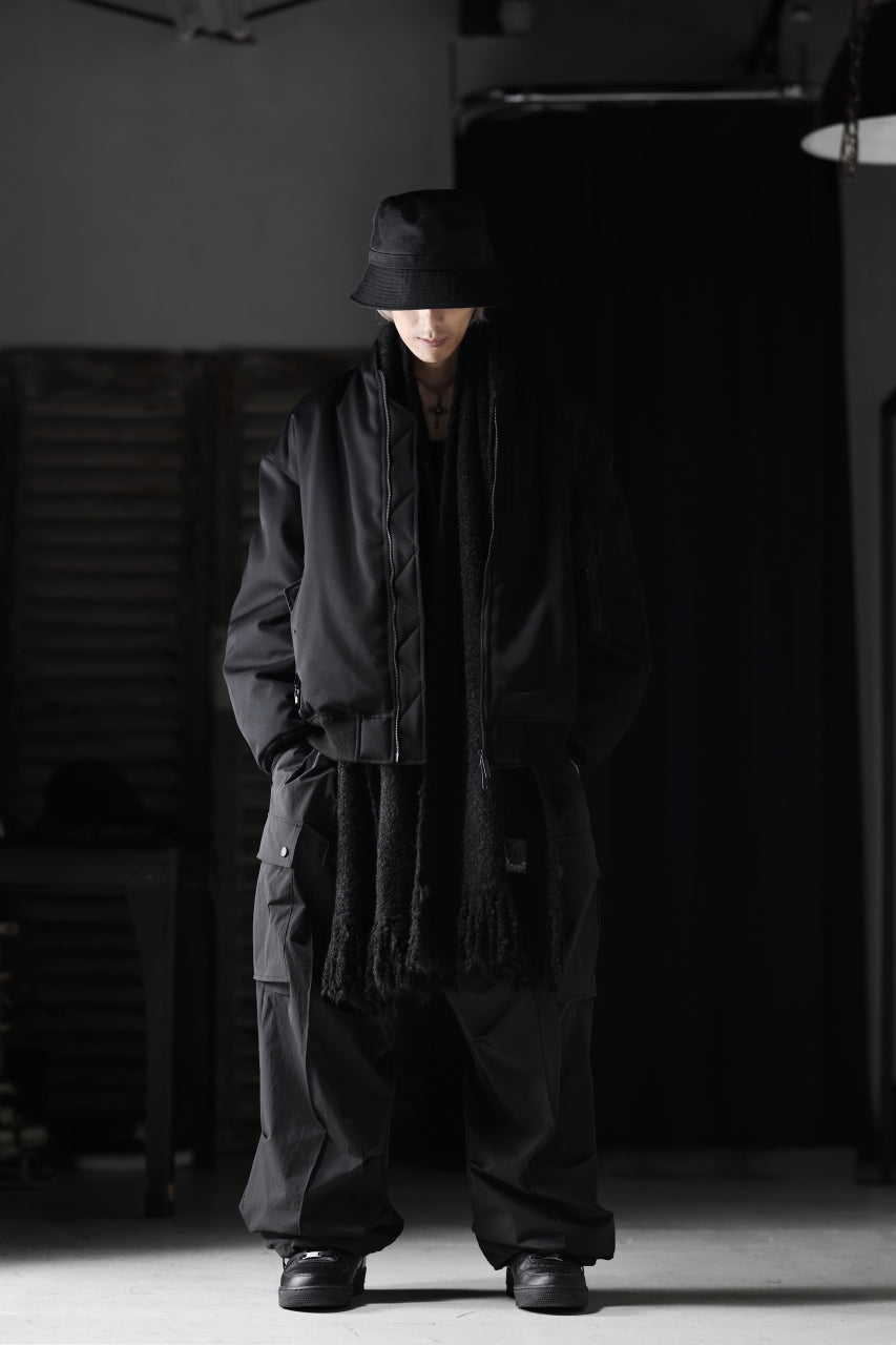 画像をギャラリービューアに読み込む, TARO HORIUCHI / th products Inflated Scarf / 1/4.5 kasuri loop knit (black)
