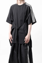 画像をギャラリービューアに読み込む, Y-3 Yohji Yamamoto SAIL CLOSURE SHORT SLEEVE TEE (BLACK)