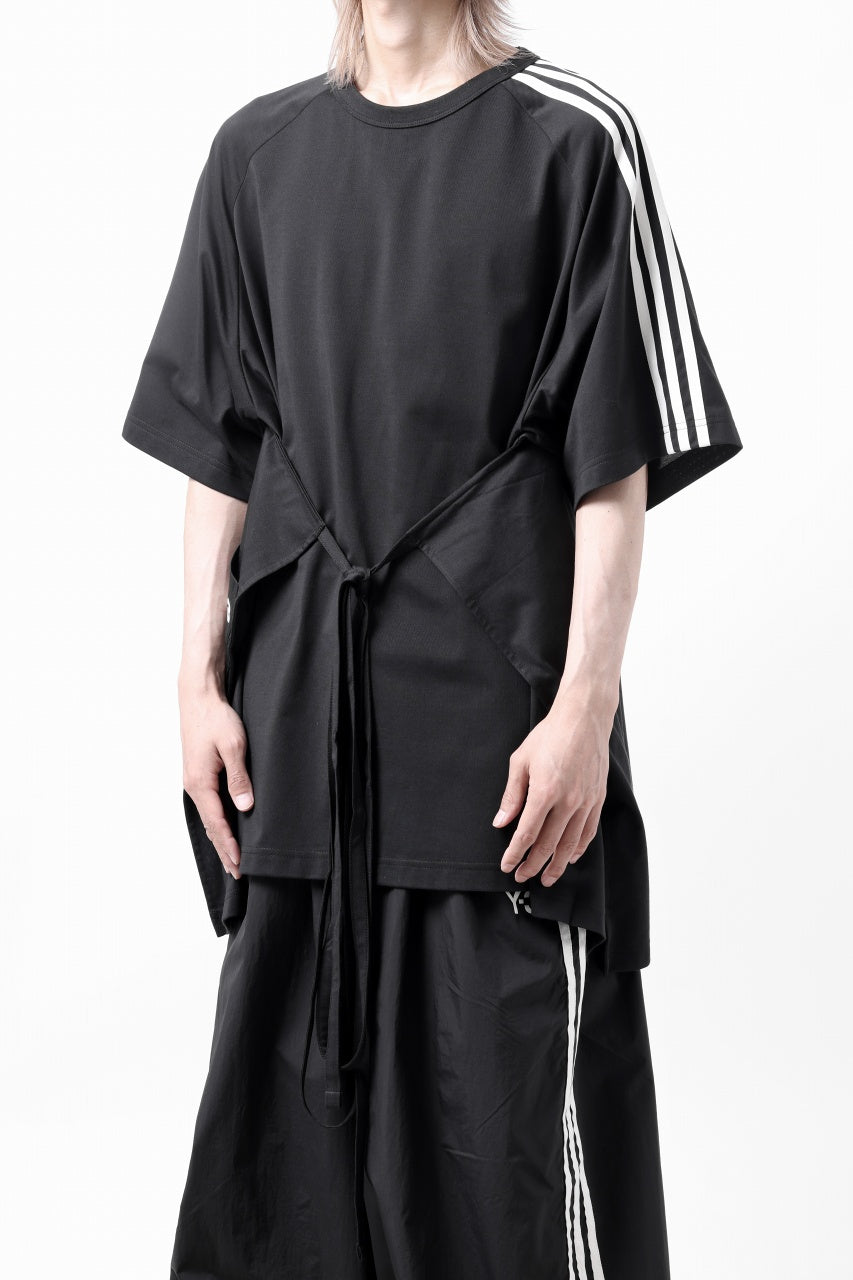 画像をギャラリービューアに読み込む, Y-3 Yohji Yamamoto SAIL CLOSURE SHORT SLEEVE TEE (BLACK)