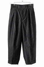 画像をギャラリービューアに読み込む, atelier AMBER COTTON SATIN TAPERED WIDE PANTS (black)