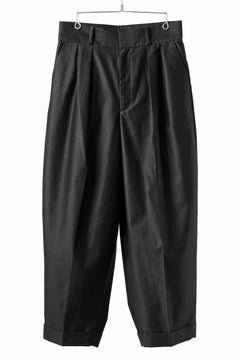 画像をギャラリービューアに読み込む, atelier AMBER COTTON SATIN TAPERED WIDE PANTS (black)