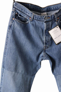画像をギャラリービューアに読み込む, READYMADE WIDE FLARE DENIM PANTS / (BLUE #F)
