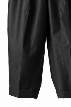 画像をギャラリービューアに読み込む, atelier AMBER COTTON SATIN TAPERED WIDE PANTS (black)