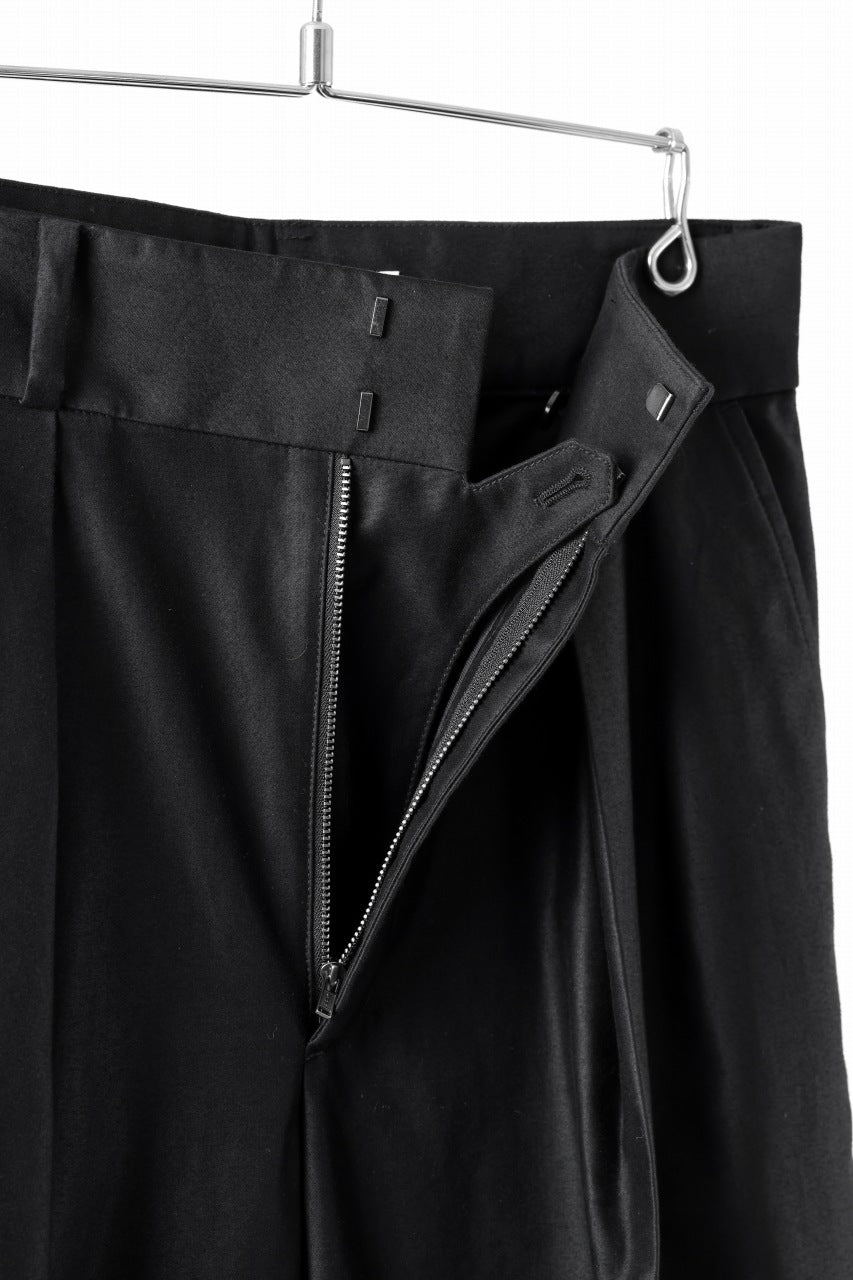 画像をギャラリービューアに読み込む, atelier AMBER COTTON SATIN TAPERED WIDE PANTS (black)