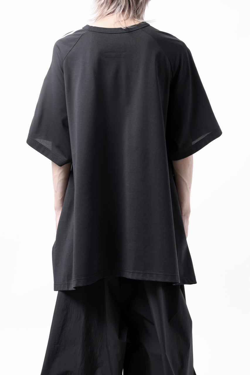 画像をギャラリービューアに読み込む, Y-3 Yohji Yamamoto SAIL CLOSURE SHORT SLEEVE TEE (BLACK)