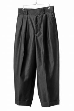 画像をギャラリービューアに読み込む, atelier AMBER COTTON SATIN TAPERED WIDE PANTS (black)