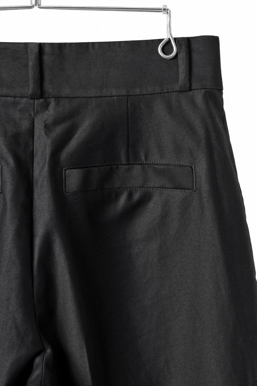 画像をギャラリービューアに読み込む, atelier AMBER COTTON SATIN TAPERED WIDE PANTS (black)