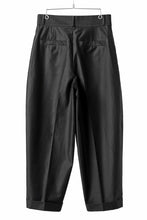 画像をギャラリービューアに読み込む, atelier AMBER COTTON SATIN TAPERED WIDE PANTS (black)