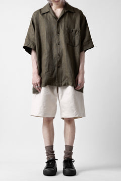 Load image into Gallery viewer, CAPERTICA 2-TUCK WIDE SHORTS / ARMY CANVAS (KINARI)