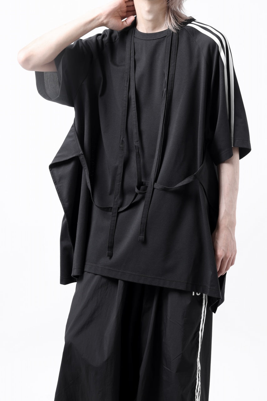 画像をギャラリービューアに読み込む, Y-3 Yohji Yamamoto SAIL CLOSURE SHORT SLEEVE TEE (BLACK)