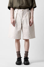 Load image into Gallery viewer, CAPERTICA 2-TUCK WIDE SHORTS / ARMY CANVAS (KINARI)