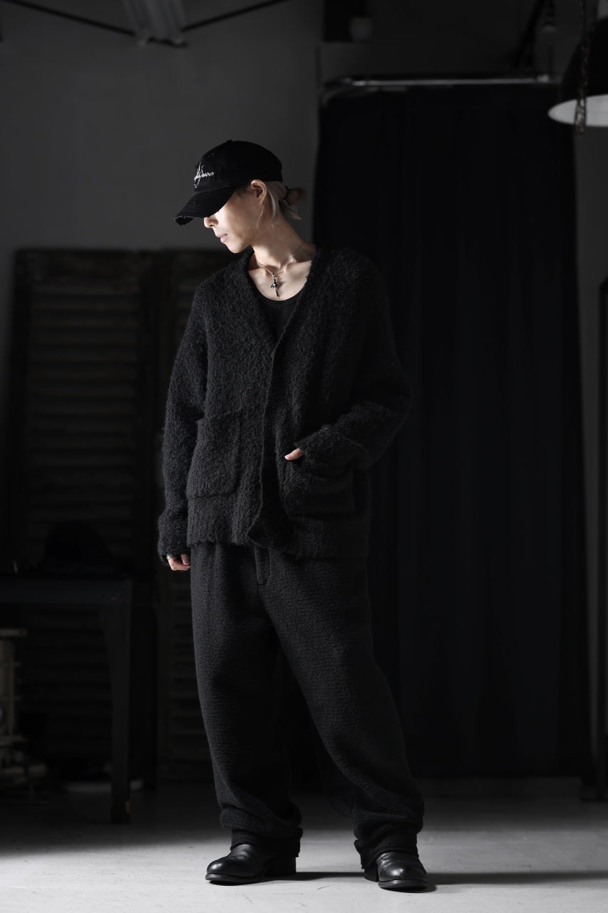 画像をギャラリービューアに読み込む, TARO HORIUCHI / th products Inflated Cardigan / 1/4.5 kasuri loop knit (black)