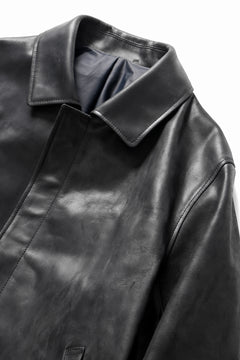 画像をギャラリービューアに読み込む, ierib EX-Collared Zip Jacket / Horse Nubuck Leather (BLACK)