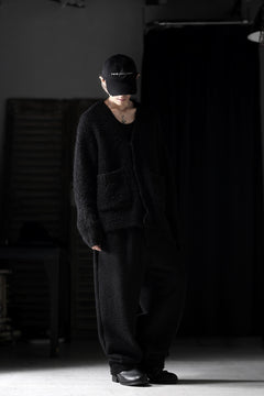 画像をギャラリービューアに読み込む, th products Inflated Cardigan / 1/4.5 kasuri loop knit (black)