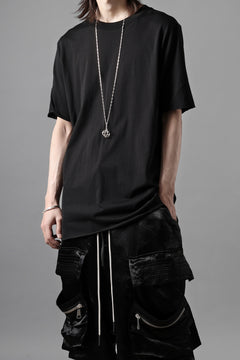 画像をギャラリービューアに読み込む, thom/krom STITCHING BASIC FIT T-SHIRT / SILKY COTTON JERSEY (BLACK)