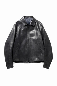 画像をギャラリービューアに読み込む, ierib EX-Collared Zip Jacket / Horse Nubuck Leather (BLACK)