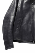 画像をギャラリービューアに読み込む, ierib EX-Collared Zip Jacket / Horse Nubuck Leather (BLACK)