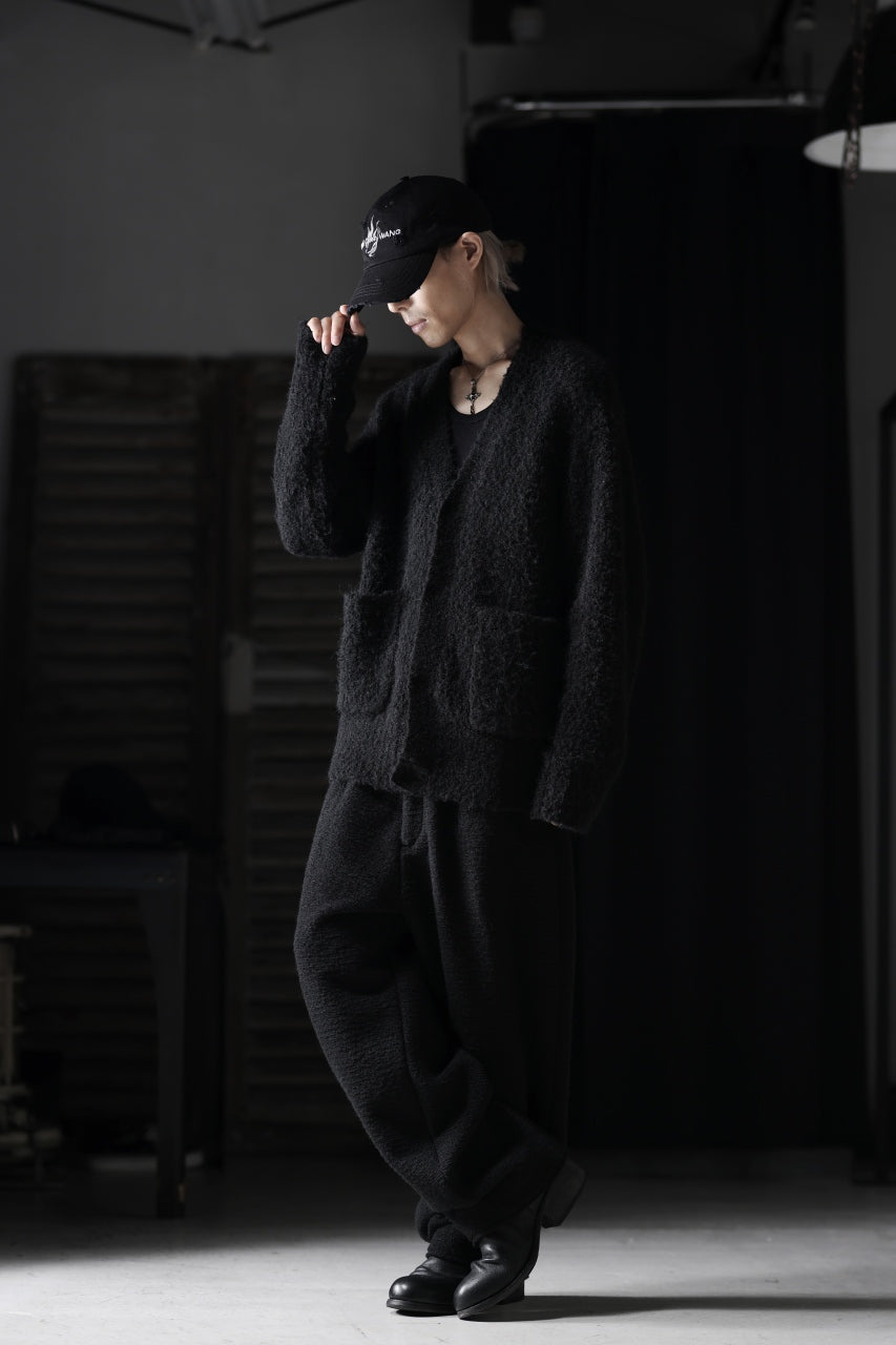 画像をギャラリービューアに読み込む, TARO HORIUCHI / th products Inflated Cardigan / 1/4.5 kasuri loop knit (black)