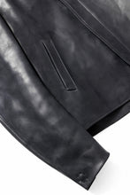 画像をギャラリービューアに読み込む, ierib EX-Collared Zip Jacket / Horse Nubuck Leather (BLACK)