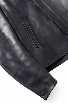 画像をギャラリービューアに読み込む, ierib EX-Collared Zip Jacket / Horse Nubuck Leather (BLACK)