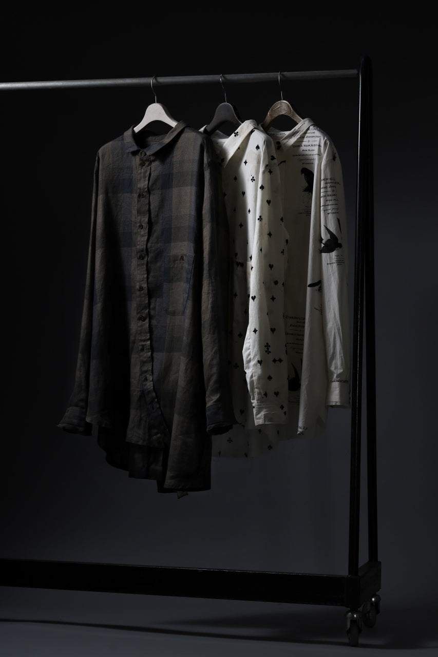 画像をギャラリービューアに読み込む, Aleksandr Manamis Mended Shirt / Tea Stain Dyed Cotton Gauze (QUATRE)