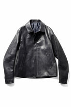 画像をギャラリービューアに読み込む, ierib EX-Collared Zip Jacket / Horse Nubuck Leather (BLACK)