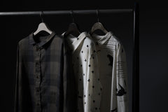 画像をギャラリービューアに読み込む, Aleksandr Manamis Asymmetry Shirt / Organic Linen (CHECKED)