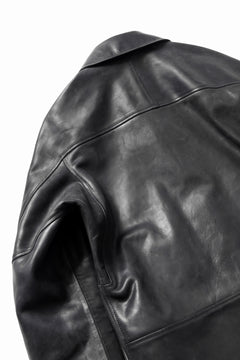 画像をギャラリービューアに読み込む, ierib EX-Collared Zip Jacket / Horse Nubuck Leather (BLACK)