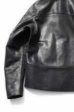 画像をギャラリービューアに読み込む, ierib EX-Collared Zip Jacket / Horse Nubuck Leather (BLACK)