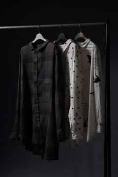 画像をギャラリービューアに読み込む, Aleksandr Manamis Asymmetry Shirt / Organic Linen (CHECKED)