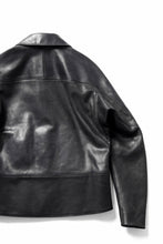 画像をギャラリービューアに読み込む, ierib EX-Collared Zip Jacket / Horse Nubuck Leather (BLACK)
