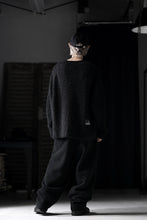 画像をギャラリービューアに読み込む, th products Inflated Cardigan / 1/4.5 kasuri loop knit (black)