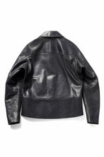 画像をギャラリービューアに読み込む, ierib EX-Collared Zip Jacket / Horse Nubuck Leather (BLACK)