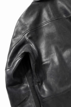 画像をギャラリービューアに読み込む, ierib EX-Collared Zip Jacket / Horse Nubuck Leather (BLACK)