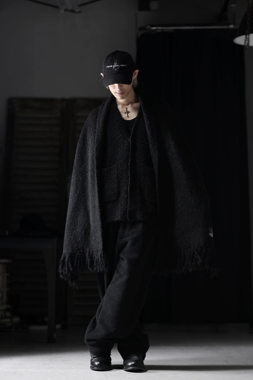 画像をギャラリービューアに読み込む, TARO HORIUCHI / th products Inflated Scarf / 1/4.5 kasuri loop knit (black)