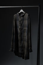 画像をギャラリービューアに読み込む, Aleksandr Manamis Asymmetry Shirt / Organic Linen (CHECKED)